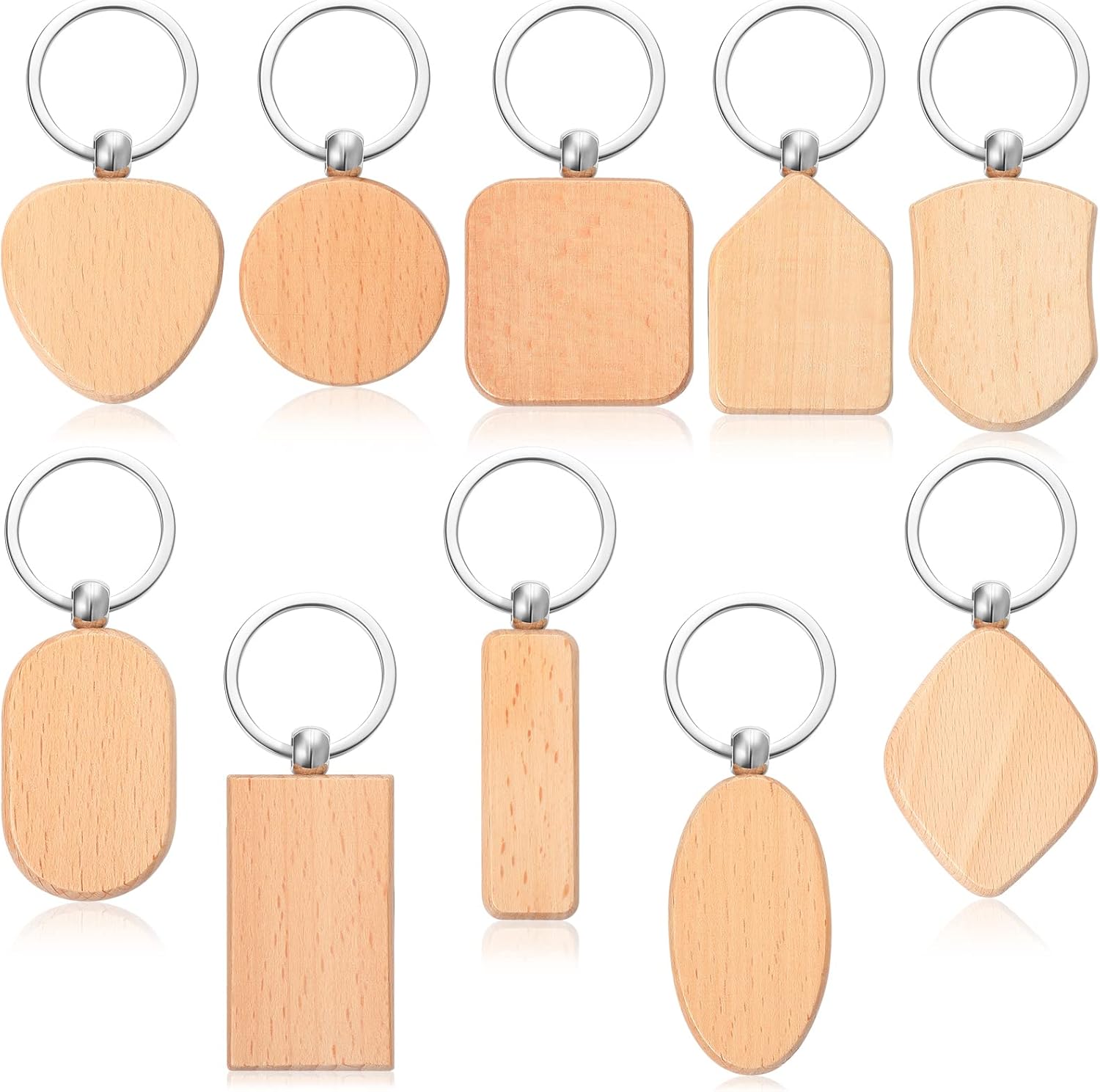 Wooden Charm Keychain